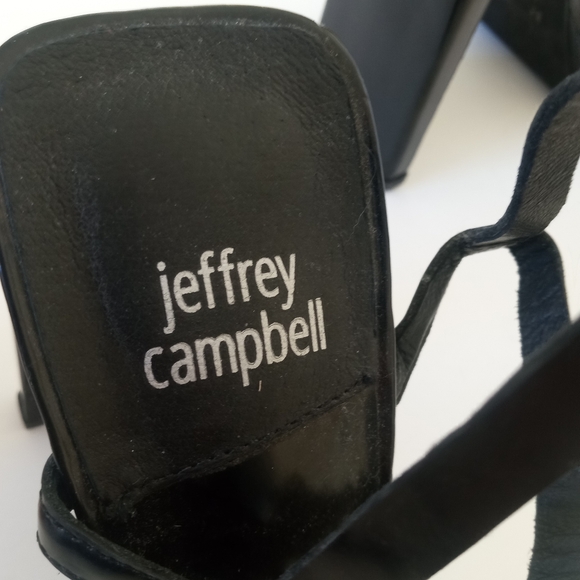 JEFFERY CAMPBELL Danceria 2 Platform Open Toe Black Shoes | 9.5 - Picture 9 of 9